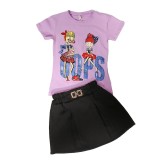 Set Tricou si Fusta 5-13 Ani Mov - 7ANIMarimea