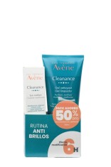 Set gel facial demachiant 200 ml, emulsie faciala matifianta 40 ml, Avene Cleanance mat seborregulador