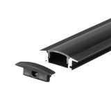 Cumpara ieftin Profil aluminiu pentru banda led 2m 24.7mm x 7mm - negru