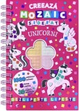 Creează mozaic sidefat - Unicorni - Hardcover - Flamingo