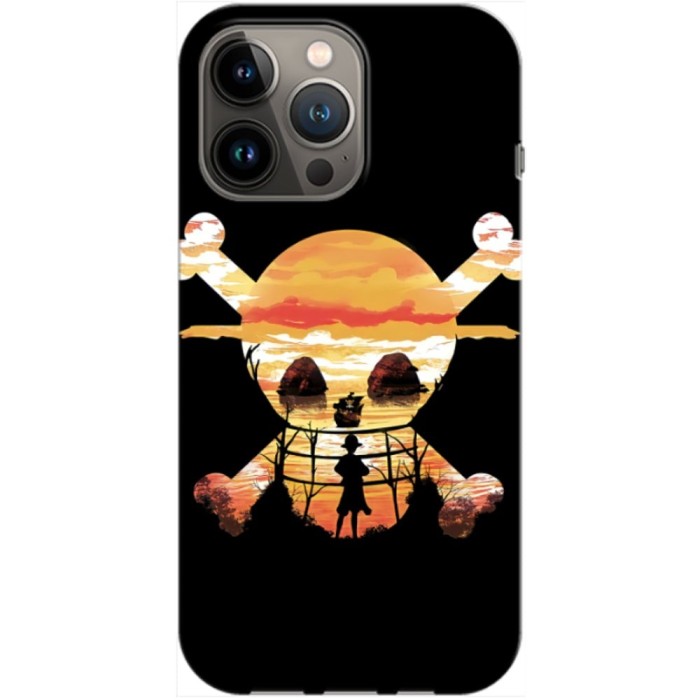 Husa compatibila cu Apple iPhone 12, iPhone 12 Pro model One Piece Skull, Silicon, TPU, Viceversa