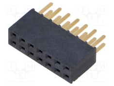 Conector şiruri pini mamă 14 PIN 2,54mm aurit THT SAMTEC