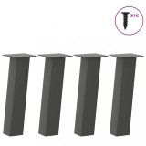 VidaXL Picioare pentru măsuță de cafea, antracit, 42 cm, oțel, 4 buc.