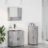 Cumpara ieftin Set de mobilier pentru baie 3 buc. Gri Sonoma 61 x 35 x 64 cm
