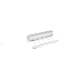 Sistem pentru intins rufe cu sfoara, retractabil si ajustabil, Alb, 29.5 cm x 6 cm x 10 cm, PROMERCO&reg;