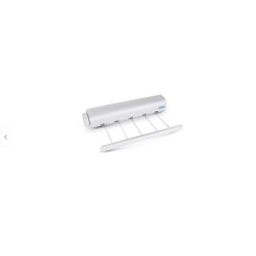 Sistem pentru intins rufe cu sfoara, retractabil si ajustabil, Alb, 29.5 cm x 6 cm x 10 cm, PROMERCO&reg;