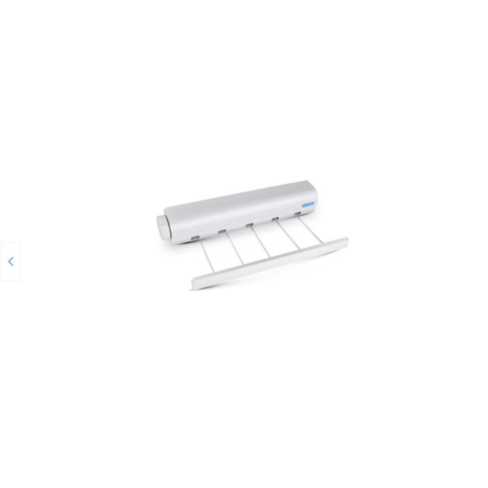 Sistem pentru intins rufe cu sfoara, retractabil si ajustabil, Alb, 29.5 cm x 6 cm x 10 cm, PROMERCO&reg;