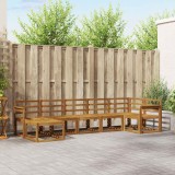 vidaXL Set de canapele de exterior 7 pcs natural Lemn Solid de Acacia 3366697