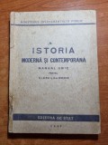 Manual - istoria moderna si contemporana - pentru clasa a 10-a - din anul 1949