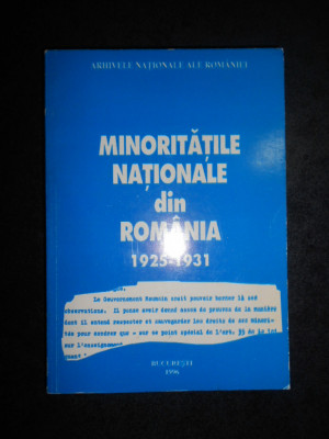 Ioan Scurtu - Minoritatile nationale din Romania 1925-1931 foto