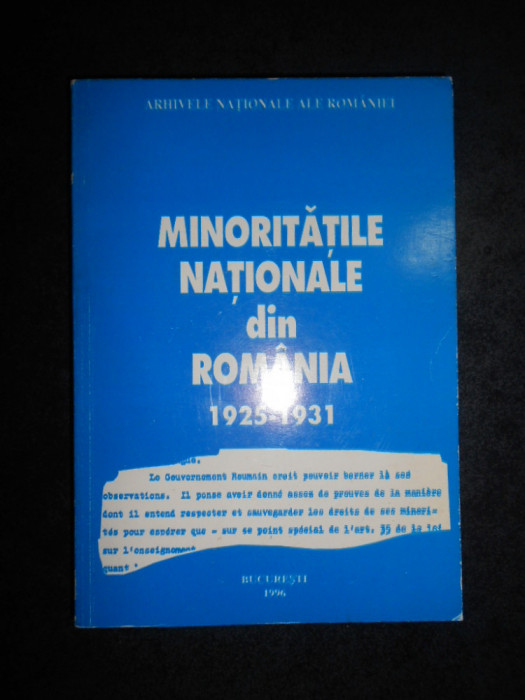 Ioan Scurtu - Minoritatile nationale din Romania 1925-1931