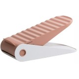Suport pentru pantofi, flippy, cu dou&Auml; straturi, organizator, antiderapant &Egrave;i durabil, in&Auml;l&Egrave;ime reglabil&Auml;, 25.5x11x7.5 cm, roz, 150 g