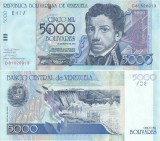 2004 (25 V), 5,000 Bol&iacute;vares (P-84c) - Venezuela - stare UNC