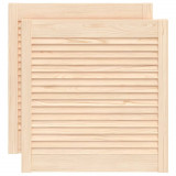 Uși lamelare, 2 buc., 61,5x59,4 cm, lemn masiv de pin