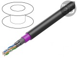 Cablu S/FTP Cat7 50m Negru 23AWG OFC