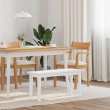 VidaXL Bancă 90 cm din lemn masiv alb cauciuc 4102599