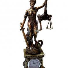 Ceas Zeita justitiei cu ceas, 27 cm, LP005