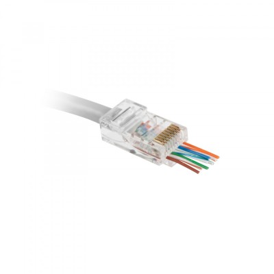 Mufa RJ45 8P8C CAT6E PASS THROUGH SOLID EUROKOMP E5884 TEL0072 foto