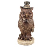 Cumpara ieftin Figurina Bufnita polirasina maro 7x6x14 cm