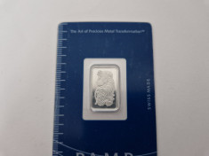 Lingou din Platina 999.5 - Cu Certificat 5 grame Swiss Made by PAMP foto