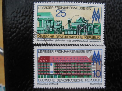 DDR-TARGUL LEIPZIG-SERIE COMPLETA-STAMPILATE foto