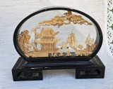 DIORAMA VINTAGE TRADIȚIONAL ASIATICA, LUCRATA MANUAL