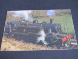 Locomotiva cu Abur Nr. 41241 L.M.S.R. din 1949, Fotografie Salmon Cameracolour, Peisaj Rural Kent . Carte Poștală Temă Feroviară