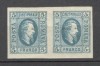 Romania.1865 Principele Cuza in oval 5 Par. albastru h.vargata pereche XR.18, Nestampilat