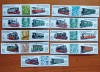 DDR-Locomotive si vagoana vechi im triptic-set complet 9tripticuri-MNH-Scan, Nestampilat