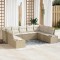 vidaXL Set de canapele pentru grădină cu pernă 9 pcs Bej Rattan poli 3347221
