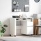 vidaXL Birou cu Roți cu sertar Alb 91 x 50 x 77 cm Lemn compozit 869530