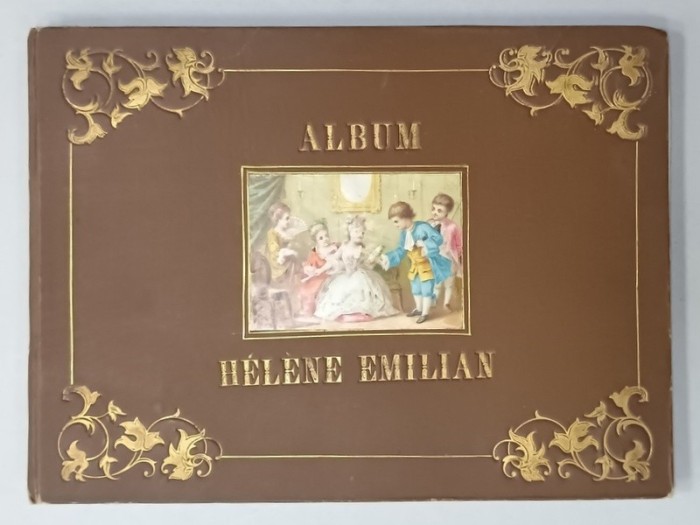 ALBUM HELENE EMILIAN , COLECTIE DE CROMOLITOGRAFII ( ABTIBILDURI ) , PRINTRE CARE SI PORTRETUL REGELUI CAROL I , SFARSIT DE SECOL XIX