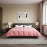 vidaXL Duvet complet pe tot parcursul anului Patos Roz 200 x 200 cm 42026028