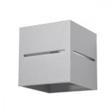 Lampă De Perete Lobo Gri Aluminiu 1 Bec Pătrat Modern De Interior