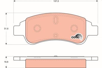 TRW GDB1563 COTEC set placute frana,frana disc foto