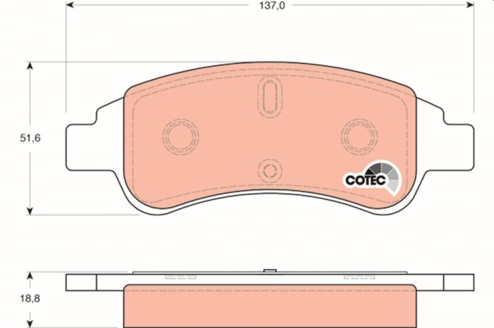 TRW GDB1563 COTEC set placute frana,frana disc