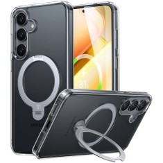 Husa Samsung Galaxy S25 Plus Torras Ostand Spin MagSafe Series, transparenta foto