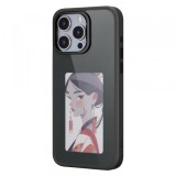 Husa pentru Apple iPhone 15 Pro Max, OEM, Display Customized E-Ink, Neagra