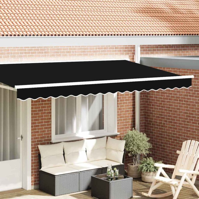Canopiul pentru cadru de 4 m, Negru, 3.8x0.2 m