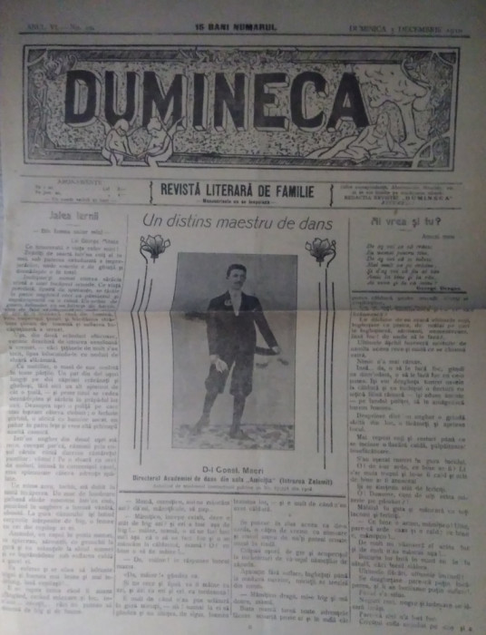 DUMINECA - revistă literară de familie, 1910