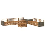vidaXL Set de canapele de exterior 8 pcs natural 79 x 79 x 37 cm 3383127