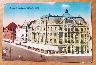 F693-Timisoara veche anii 1900-LLOYD Palace- BELVEDERE carte postala 14/9 cm. foto
