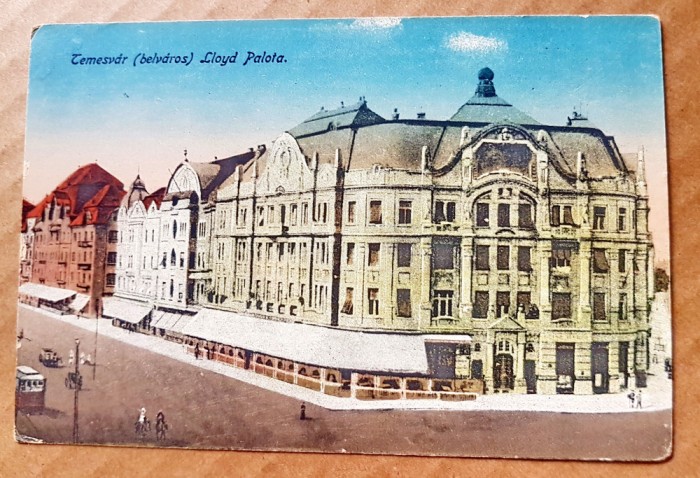 F693-Timisoara veche anii 1900-LLOYD Palace- BELVEDERE carte postala 14/9 cm.