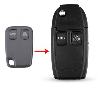 Carcasa cheie Topautochei&reg; pentru Volvo 2 butoane transformare din cheie clasica in cheie briceag
