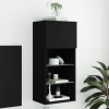 VidaXL Comodă TV cu lumini LED, negru, 40,5x30x90 cm 837045