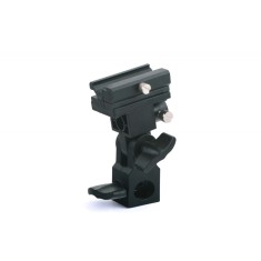 Suport orientabil patina blitz din aluminiu + menghina umbrela pentru stativ (spigot)