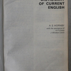 OXFORD ADVANCED LEARNER 'S DICTIONARY OF CURRENT ENGLISH by A.S. HORNBY , 1977