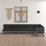 vidaXL Set mobilier de grădină cu perne, 6 piese, lemn masiv de pin 3076616