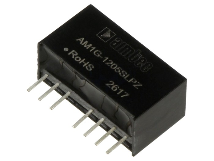 Convertor DC/DC 1W, 5V, 200mA, SIP8 - AIMTEC