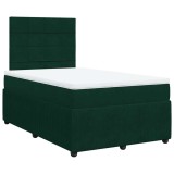 Cumpara ieftin Pat box spring cu saltea, verde inchis, 120x190 cm, catifea